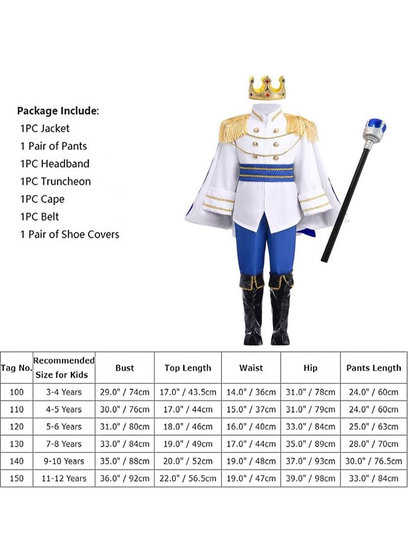 Prince Charming Costume Prince Dress up Medieval Royal Prince Outfit Cosplay Halloween Costume for Toddler Kid Boy - Image 5