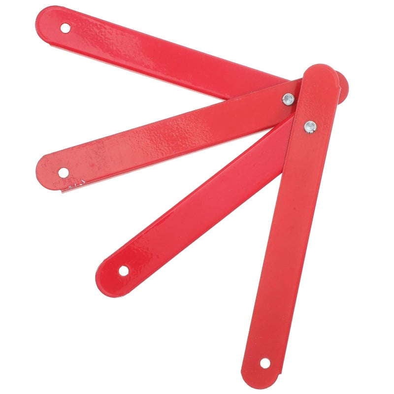 2 Pcs Heavy Duty Ladder Hinges with Tie Rods Easy Installation Coated Finish - Image 4