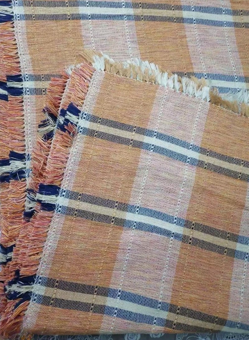 Generic Handmade 3 Piece Bed Sheet Set 100% Cotton Multicolor  - Image 1