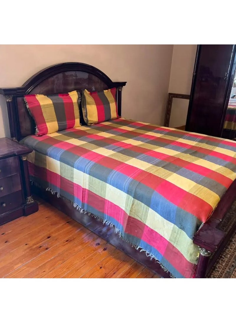 Generic Handmade 3 Piece Bed Sheet Set 100% Cotton Multicolor  - Image 5