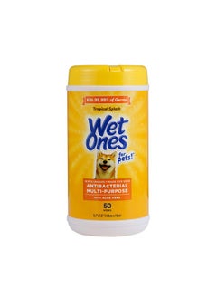 Wet Ones for Pets Multi-Purpose Dog Wipes With Aloe Vera | Dog Wipes For All Dogs in Tropical Splash, Wet Ones Wipes for Paws & All Purpose | 50 Ct Cannister Dog Wipes - pzsku/Z4FDAA33A783E6EE1217BZ/45/_/1737031797/77ba6b0b-dc92-455d-8588-0ba85a96e724