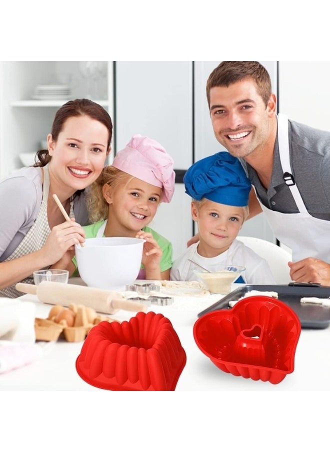 FALMER Heart Shape Silicone Cake Pan Flexible Non-Stick Mold 24*10cm  - Image 4
