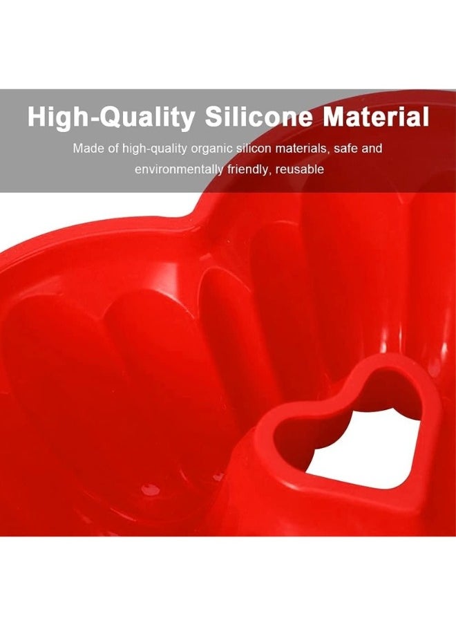 FALMER Heart Shape Silicone Cake Pan Flexible Non-Stick Mold 24*10cm  - Image 5