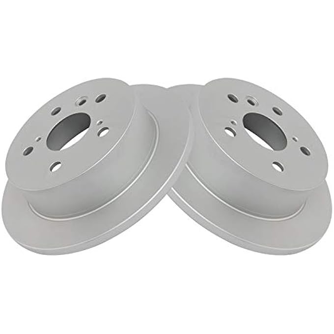 ريحني مجموعة زوج دوارات فرامل قرصية خلفية TRQ ل 20052007 تويوتا أفالون 20022006 تويوتا كامري 20022003 لكزس ES300 20042006 لكزس ES330 20042008 تويوتا سولارا - Image 4