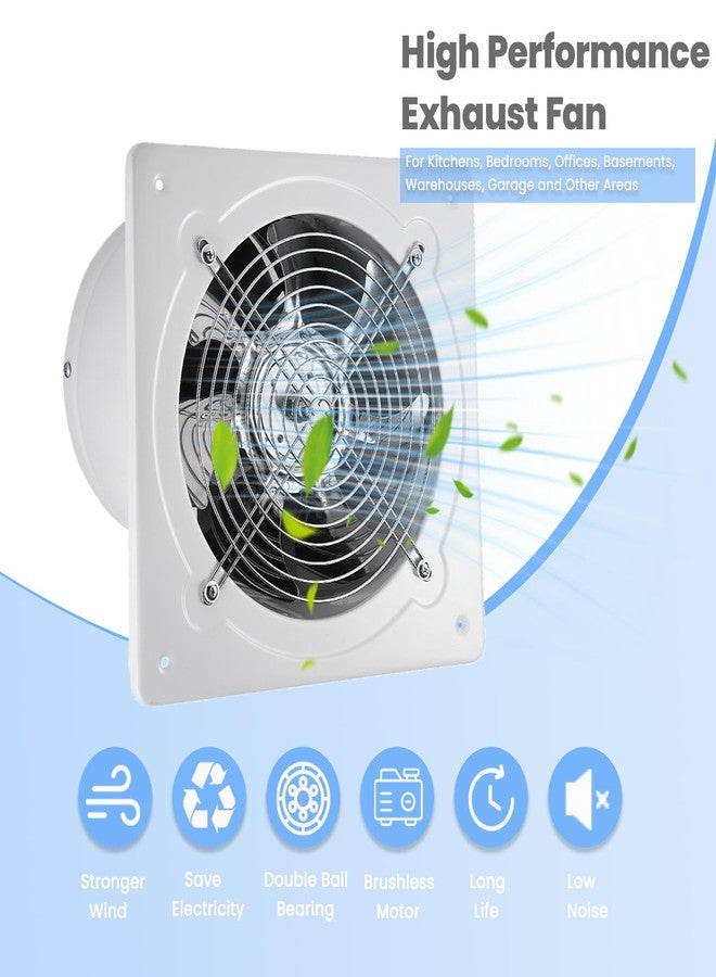 RLOZUI 8" Kitchen Exhaust Fan with Variable Speed Controller, 735CFM Wall Mount Ventilation Fans, Metal Attic Exhaust Fan, Small Fume Extractor Ventilation Fan for Kitchen Bathroom Shop Smoking Room Garage - Image 2