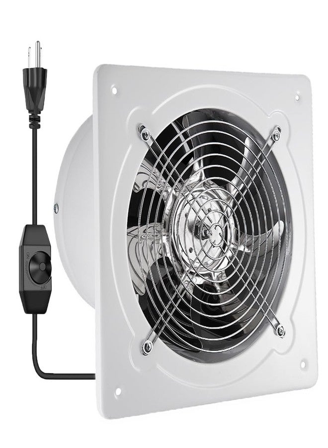 RLOZUI 8" Kitchen Exhaust Fan with Variable Speed Controller, 735CFM Wall Mount Ventilation Fans, Metal Attic Exhaust Fan, Small Fume Extractor Ventilation Fan for Kitchen Bathroom Shop Smoking Room Garage - Image 1