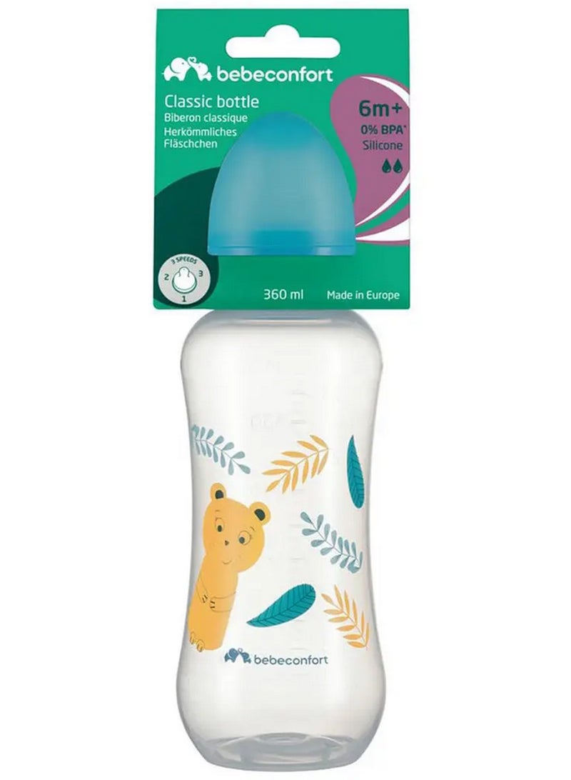 bebe confort Classic Baby Bottle 0% BPA Silicone Nipple 6M+ 360 ML - Image 1