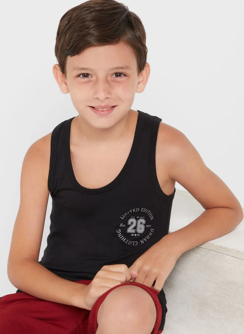Pinata Pack Of 5 Printed Boys Vest