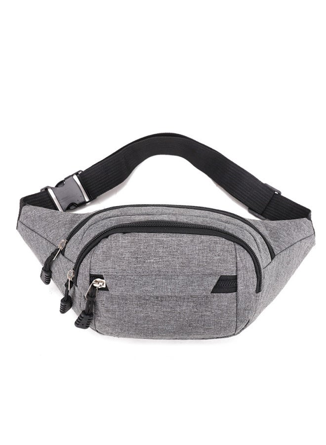 Generic Waist Bag Men's And Women's Multi-functional Large Capacity Cash Register Business Bag Wear-resistant Outdoor Sports Mobile Phone Wallet Wallet Waist Bag-Color:Black  - Image 3