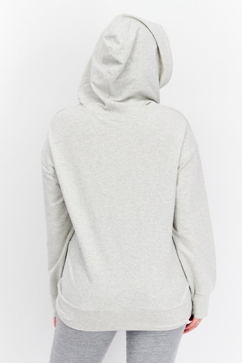 Felina Women Hooded Heather Sweatshirt, Grey - Image 4