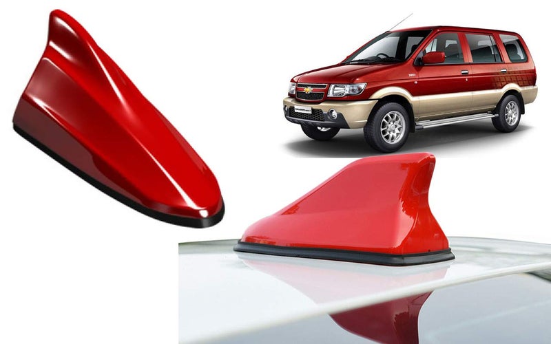 Auto Kite - Red Car Shark Fin Signal (AM/FM) Receiver Antenna for - Tavera - Image 1