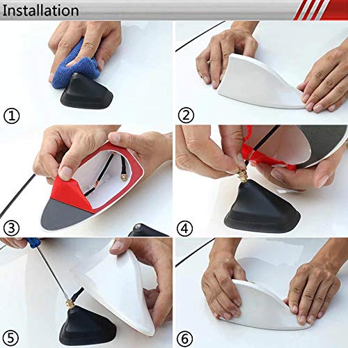 Auto Kite - Red Car Shark Fin Signal (AM/FM) Receiver Antenna for - Tavera - Image 4