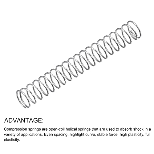 METALLIXITY Compression Springs (0.3x4mm OD,40mm Free Length) 20Pcs, 304 Stainless Steel Extension Spring - for Shop Home Repairs, DIY Projects, Silver Tone - Image 5