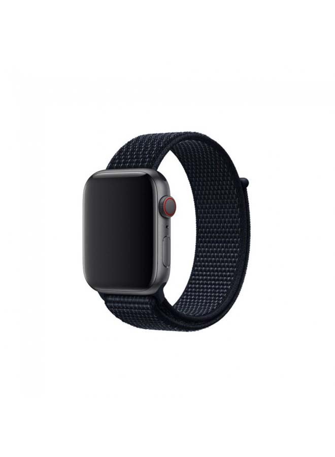 Sport Nylon Loop Band For Apple Watch 38mm 40mm 41mm Dark Blue