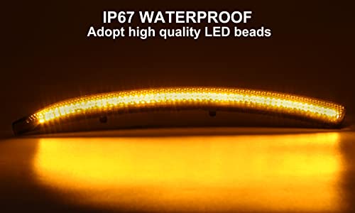 SAUTVS LED Front Fender Lights for CanAm Ryker Smoked Black Front LED Wheel Lights Fender Reflectors with Turn Signals for Can Am Ryker 600 900 Rally 20192025 Accessories 2PCS - Image 3