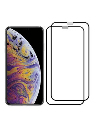 2-Pack for iPhone XS Max Screen Protector Ceramic Film Anti Scratch Shatterproof Glass 12D Edge to Edge Full Coverage Clear/Black - view 2