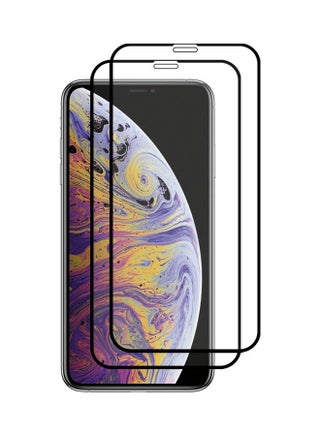 2-Pack for iPhone XS Max Screen Protector Ceramic Film Anti Scratch Shatterproof Glass 12D Edge to Edge Full Coverage Clear/Black - view 3