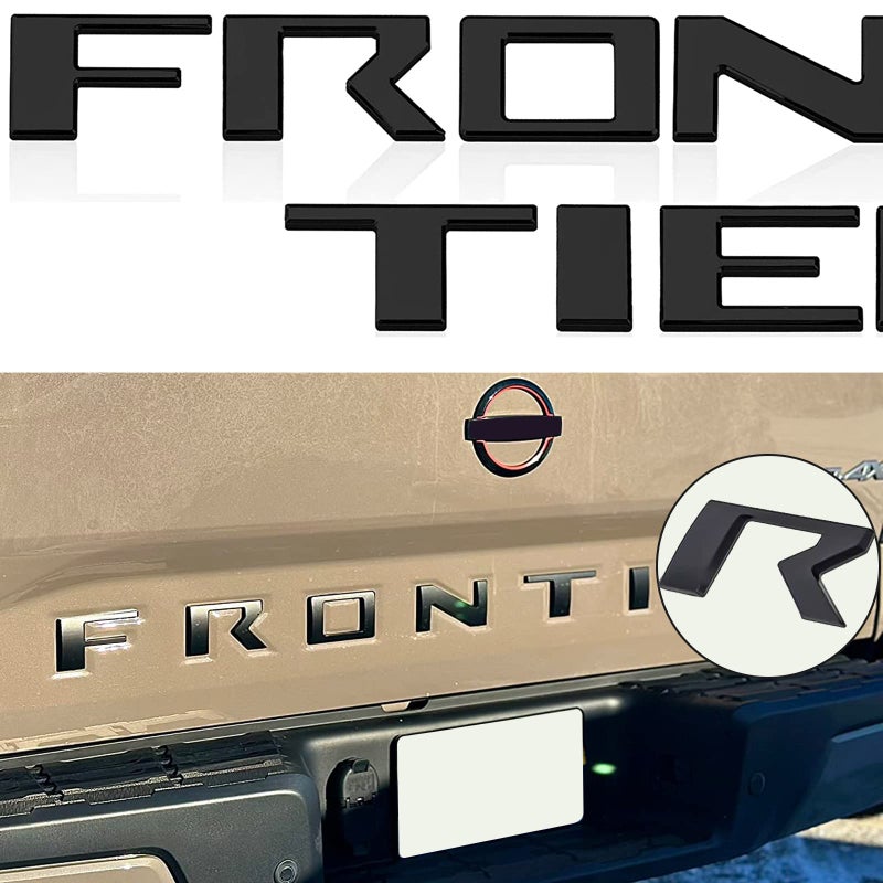 AUTO SAFETY Tailgate Insert Letters Compatible with 2022 2023 2024 Frontier Accessories 3D Raised Emblem Decals with Strong Adhesive Matte Black, Fron0305 - Image 4