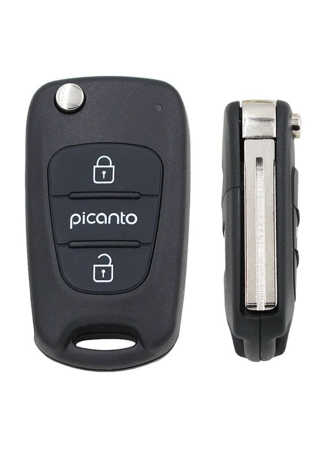 Kia Picanto K2 K5 Remote Key Shell Case 3 Button Folding ABS Resin - Image 1