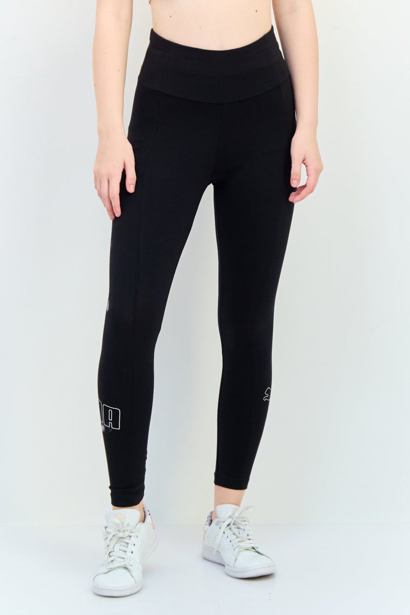 PUMA Women Sportswear Fit Brand Logo Training Leggings, Black - Image 1