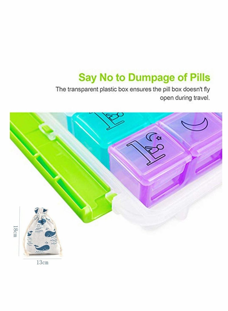 Excefore Moisture-Proof Sealed Medicine Box Portable Travel Pill Management - Image 5