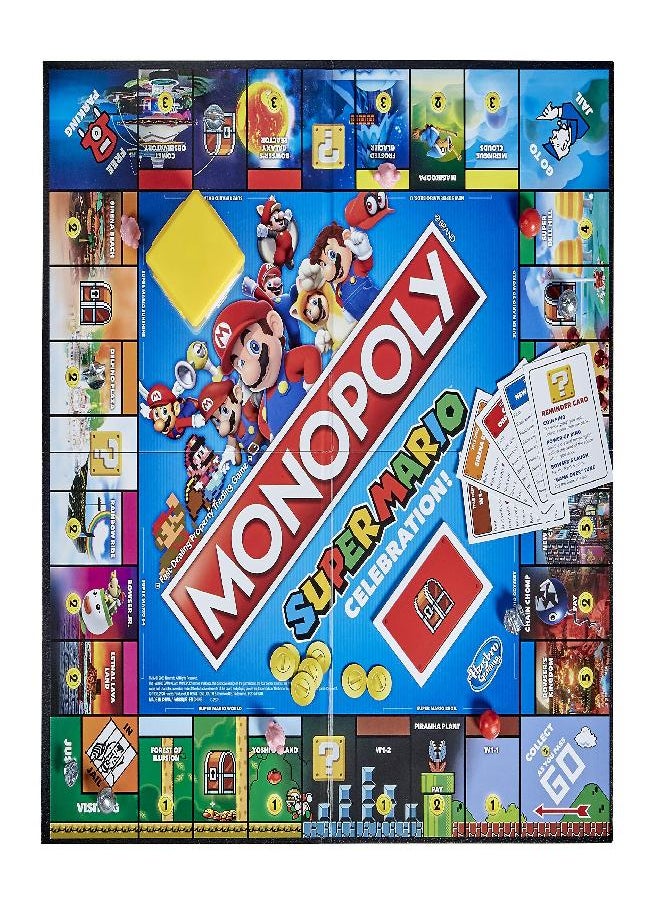 Monopoly - MONOPOLY Super Mario Celebration Edition Board Game for Super Mario Fans for Ages 8 and Up, with Video Game Sound Effects - Image 1
