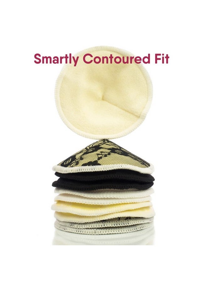 NatureBond Reusable Nursing Pads. Set Of 10 Nipple Pads For Breastfeeding Breathable Breast Pads For Breastfeeding With Wash Bag & Box Made From Organic Bamboo Washable Nursing Pads Reusable - Image 5