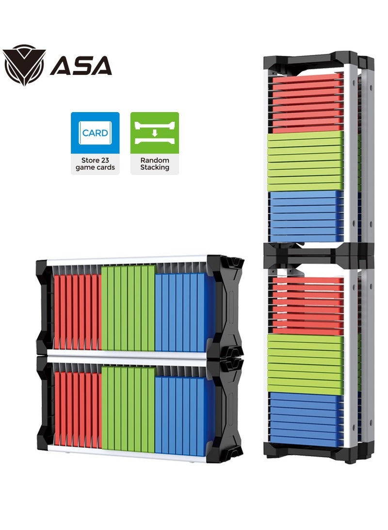 ASA Storage Stand Tower For 23 Games Card, For PS5/PS4, Xbox, Nintendo, With Controller And Headphone Holder  - Image 3