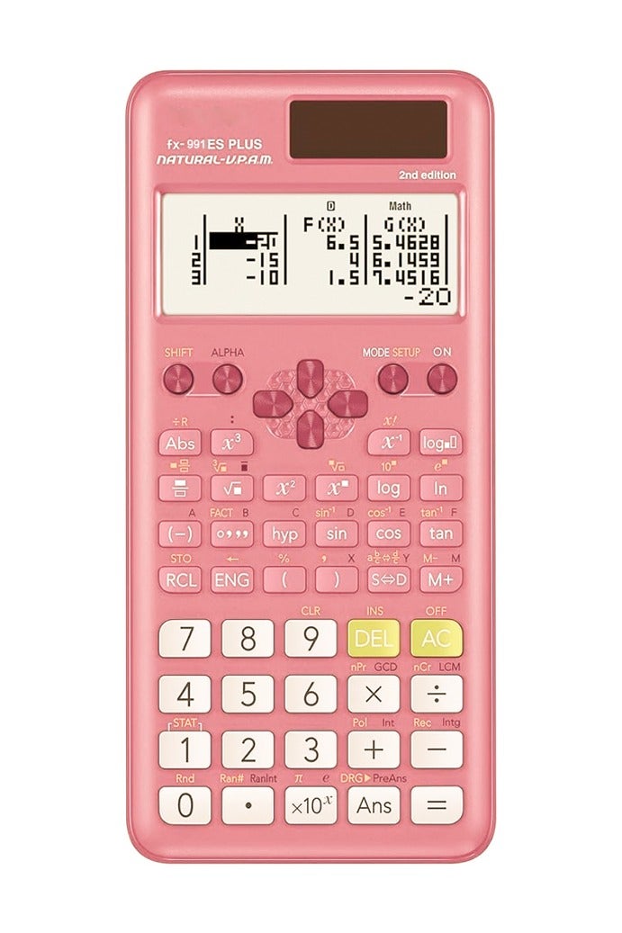 Fx-991Es Plus 2nd Edition  Scientific Calculator Pink - Image 1