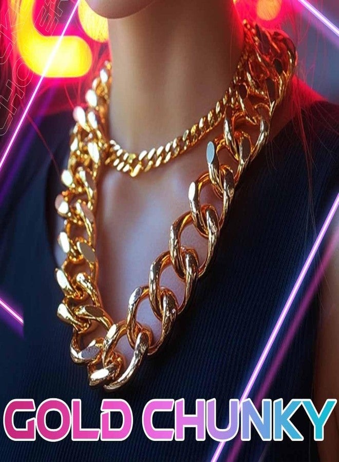 CLOACE Chunky Choker Necklace Gold Cuban Link Necklaces Chain Fashion Jewelry for Women (G-A) - Image 3