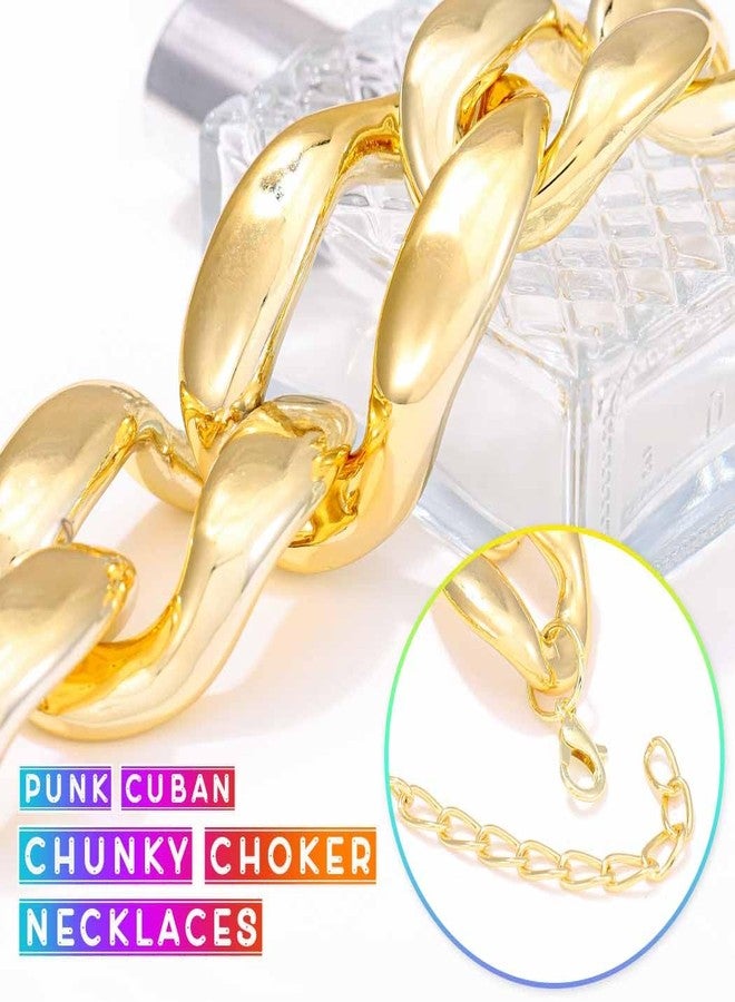 CLOACE Chunky Choker Necklace Gold Cuban Link Necklaces Chain Fashion Jewelry for Women (G-A) - Image 5