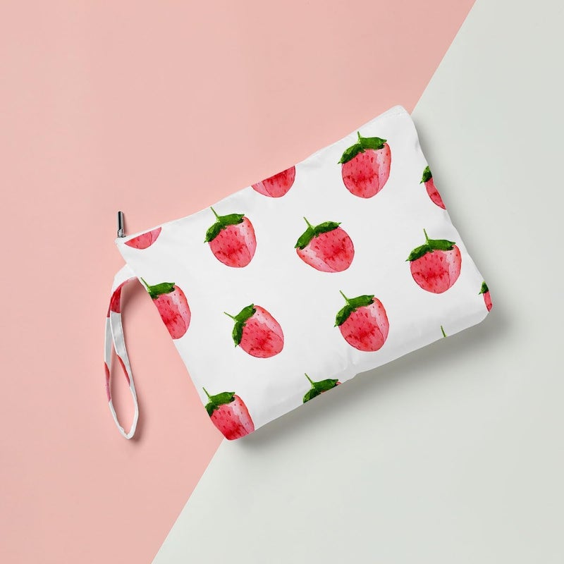 Fokongna Wet Bag Wet Dry Bag Beach Bag Wet Bag For Swimsuit Travel Makeup Bag Toiletry Bag Waterproof Large Capacity for Women Girls Mom Sister Friends Diaper Bag Strawberry lemon Gifts - Image 5