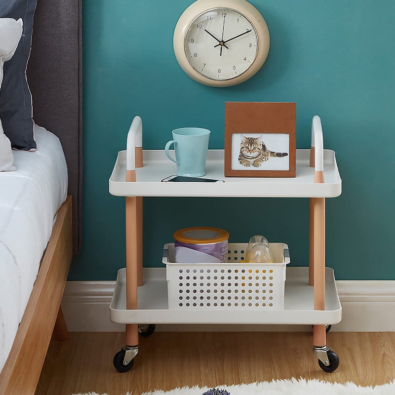 Genaric JHFSDFHKV Slim Storage Tower with Wheels, Mobile Pulley Household Multifunctional Storage Cart Sturdy Metal Frame Narrow Storage Drawer Cart Bathroom Living Room Kitchen Multi-Layer Storage Rack