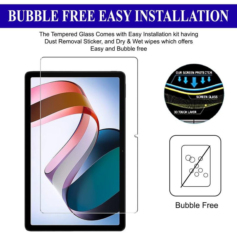 SPCORE Anti-Scratch & Smudge Proof Tempered Glass Screen Protector Guard For Redmi Pad 10.61 Inch Smartphone - Image 3