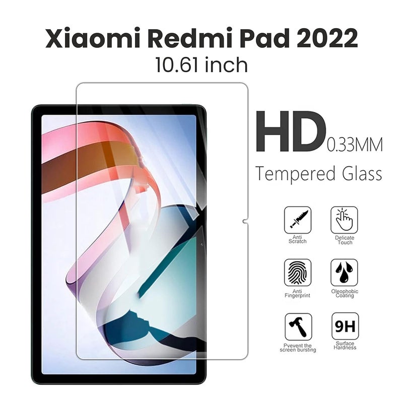 SPCORE Anti-Scratch & Smudge Proof Tempered Glass Screen Protector Guard For Redmi Pad 10.61 Inch Smartphone - Image 2
