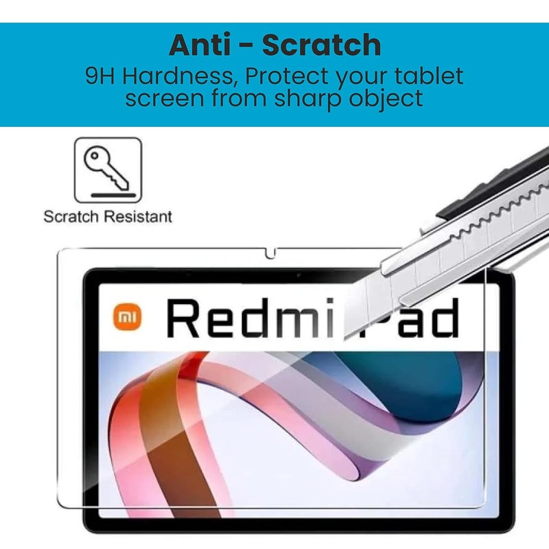 SPCORE Anti-Scratch & Smudge Proof Tempered Glass Screen Protector Guard For Redmi Pad 10.61 Inch Smartphone - Image 4