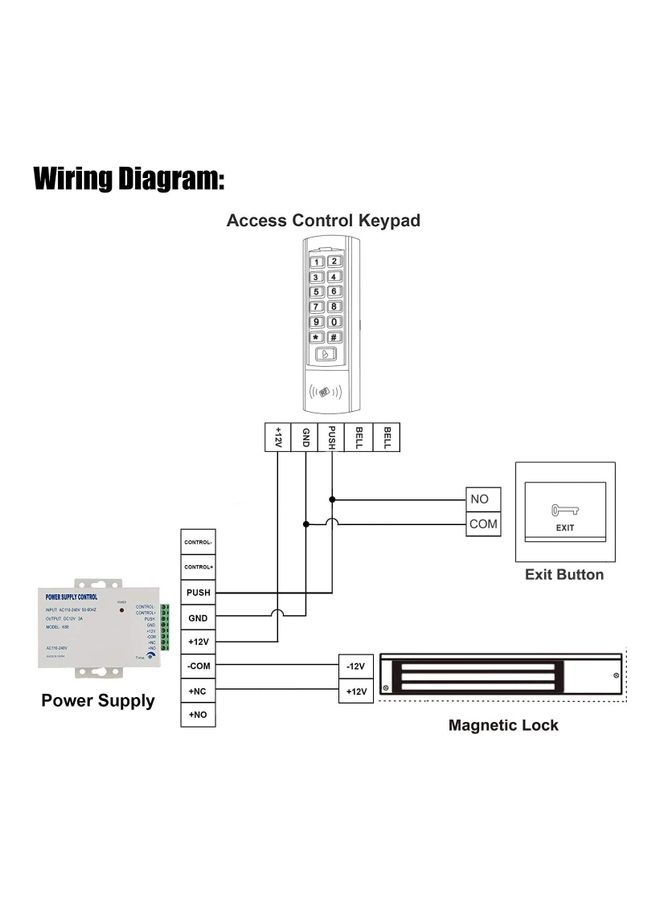 تومفيجن قفل مغناطيسي كهربائي بقوة التثبيت 600 رطل أو 280 كجم مزود بوحدة تثبيت للباب المتأرجح فضي - Image 5