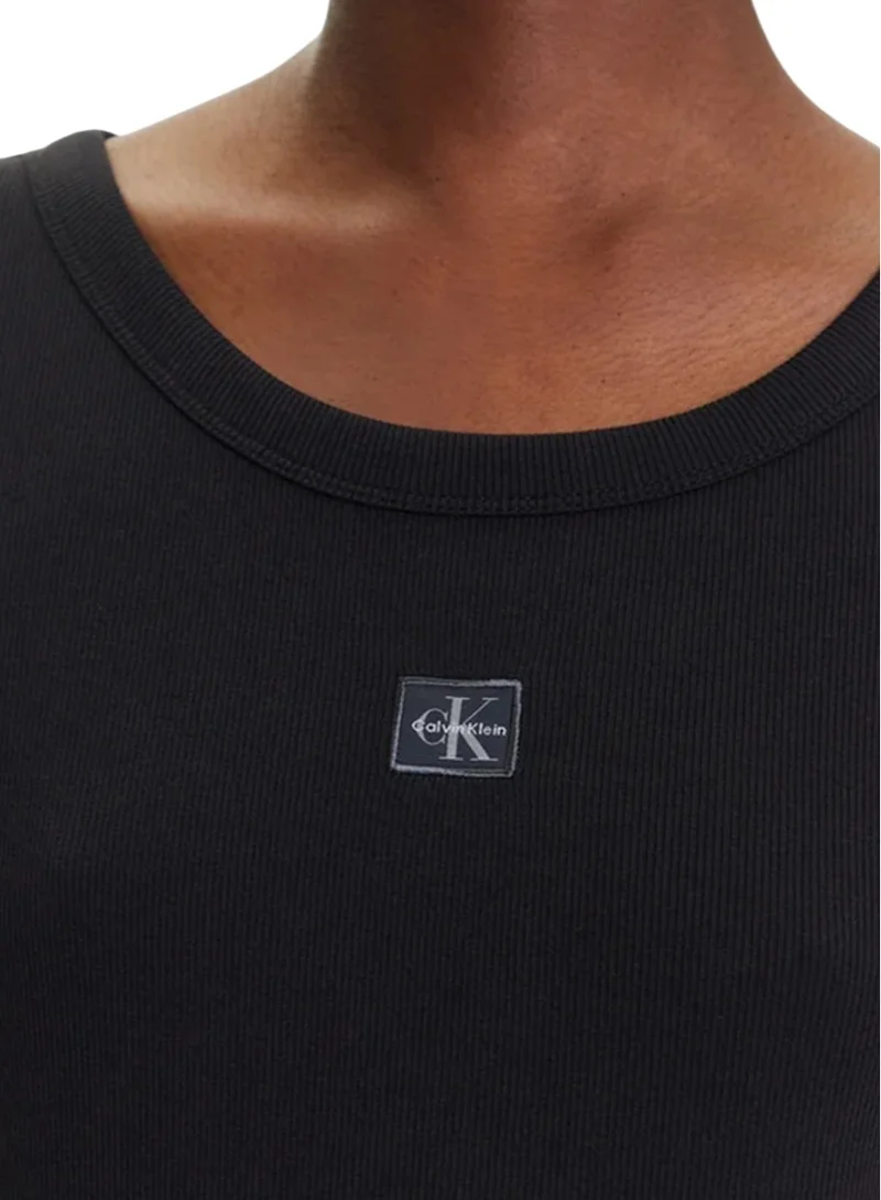 Calvin Klein Jeans Logo Crop Crew Neck T-Shirt