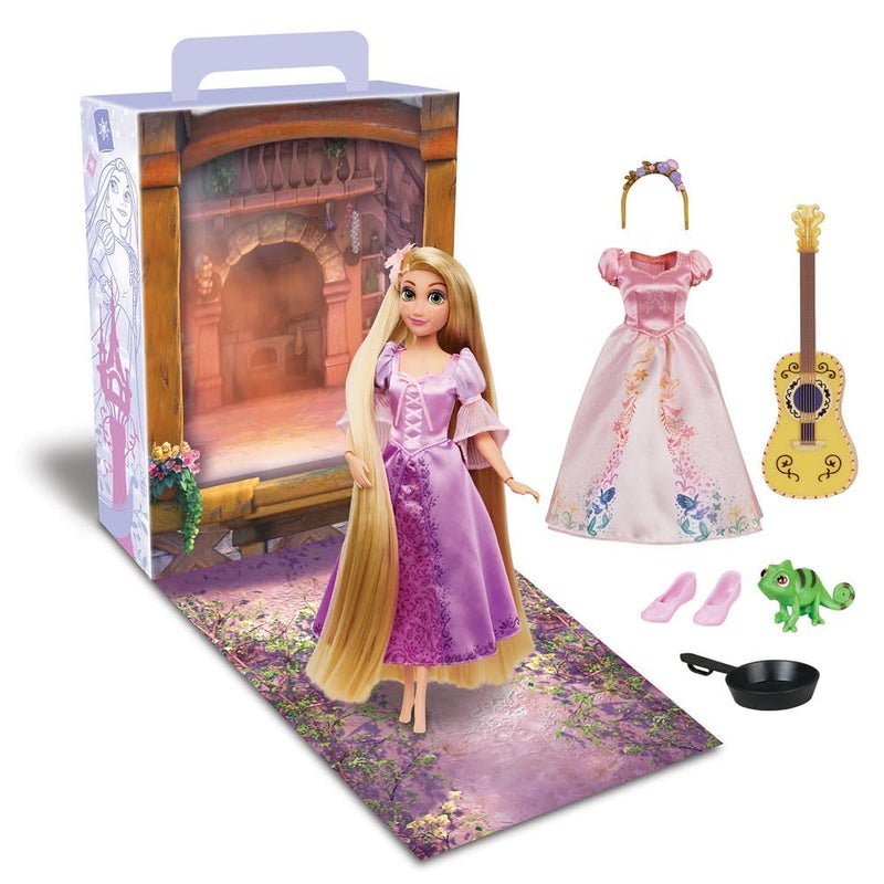 Disney store دمية قصة رابونزل الرسمية من متجر ديزني 11 بوصة تشمل كتاب تلوين وفستان إضافي لدمية الأميرة بالزي الكلاسيكي - ألعاب ديزني للأميرات للفتيات - Image 2