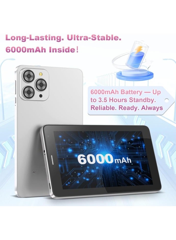 REBENUO Tablet 7" Smart ,Tablet Android 14,8GB RAM+256GB ROM/ 512GB Expandable Tableta,1024 * 600 IPS 7'' HD Touch Screen, 8MP Camera, WiFi, Game, Bluetooth, CM517(white) - Image 2