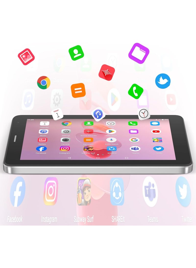 REBENUO Tablet 7" Smart ,Tablet Android 14,8GB RAM+256GB ROM/ 512GB Expandable Tableta,1024 * 600 IPS 7'' HD Touch Screen, 8MP Camera, WiFi, Game, Bluetooth, CM517(white) - Image 5