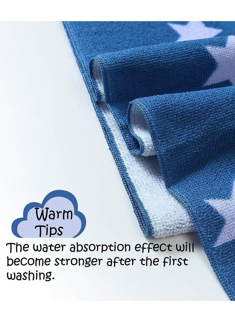 Y&D Kids Beach Towel, Hooded Bathrobe Towel Wrap, Cartoon Astronaut Soft Bath Poncho  - Image 4