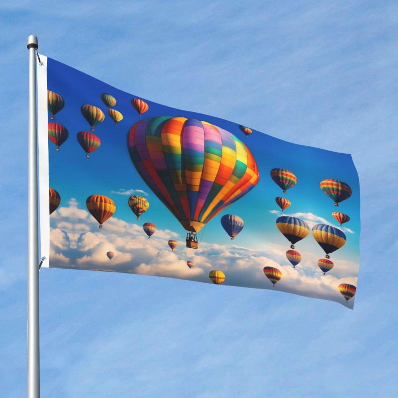 Hot Air Balloons Double Sided Heavy Duty Outdoor Flag 2x3 Ft with Grommets - Image 2