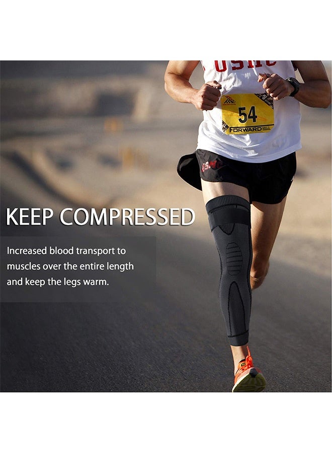 SOUTH MOON 2 PCS Full Leg Sleeves, ANTI-SLIP SILICONE Reduce Arthritis Varicose Veins Swelling, Full Leg Sleeves Long Compression Leg Sleeve Protect Leg  - Image 5