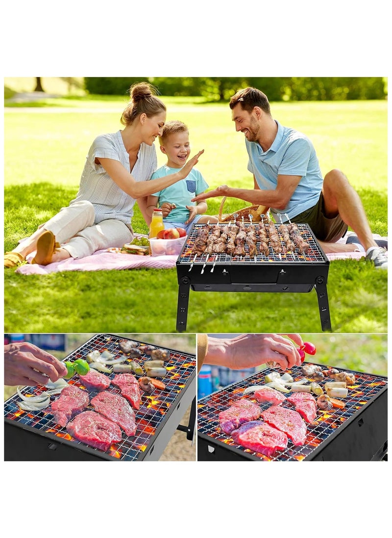 TYZOON Portable Folding Charcoal Grill, Stainless Steel BBQ Smoker, 50 x 30 cm  - Image 5