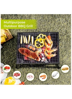 TYZOON Portable Folding Charcoal Grill, Stainless Steel BBQ Smoker, 50 x 30 cm  - Image 2