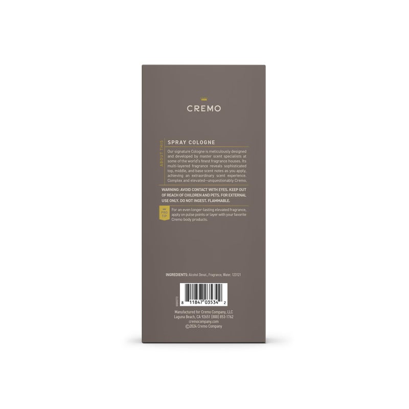 Cremo Cologne for Men - Vintage Suede Mens Cologne Spray- A Combination of White Moss, Rich Amber, and Smooth Suede, Fragrances For Men, 3.4 Fl Oz - Image 5