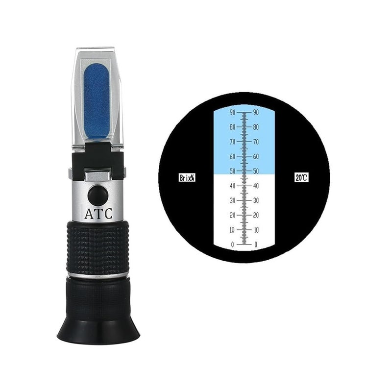Refractometer， Refractometer, Handheld Honey Sugar Meter 0-90% Optical High,for Honey, Molasses - Image 3
