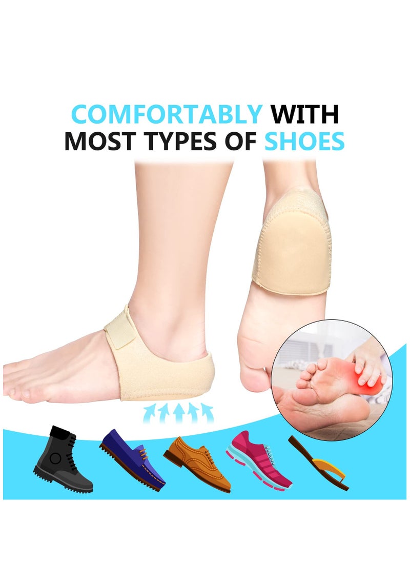 Generic - Heel Protectors/Heel Sleeves Pads/Heel Cushion/Heel Support for Relieving Heel Pain Pressure From Plantar Fasciitis - Beige - Image 1