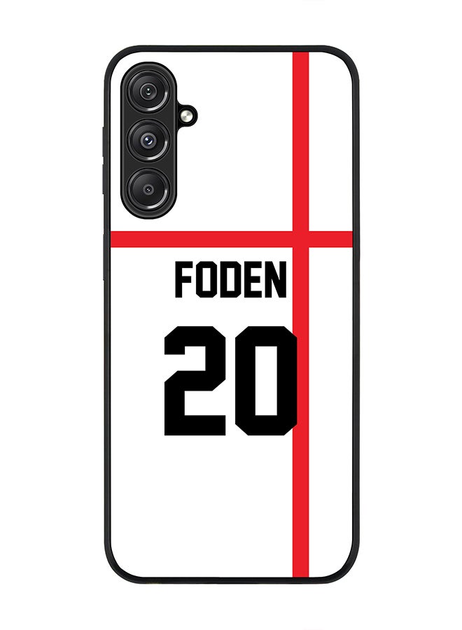 Stylizedd Rugged Black Edge case for Samsung Galaxy M34 5G, Custom Slim fit Thin Phone Case Cover - Football Team - England, Player Name - Foden - Image 1